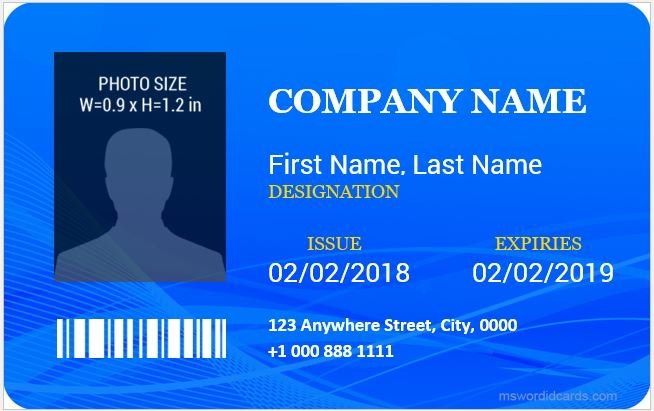 Corporate ID card template