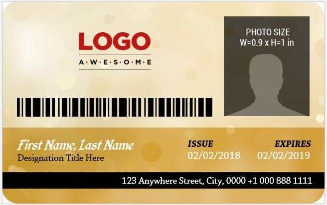 microsoft word id card template free download