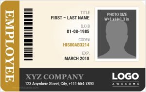 Employee ID Card Template MS Word