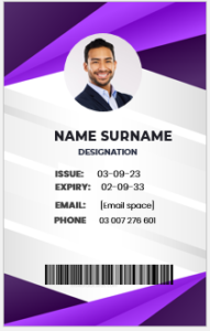 Corporate professional ID Badge