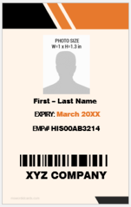 Vertical design ID badge template