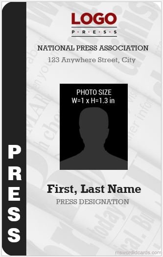 press id card template psd free download
