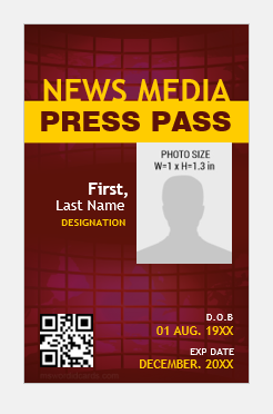 Press pass ID card