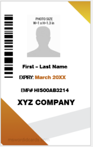 Vertical design ID badge template