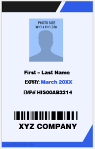 Vertical design ID badge template