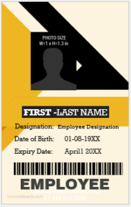 Vertical design employee ID badge