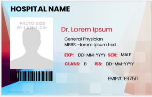 Medical staff ID template