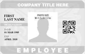 Office ID Card Sample Template