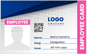 Office ID card template