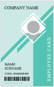 Medical ID card template