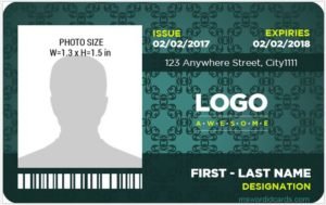 Company id card template