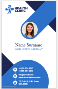 Medical ID card template