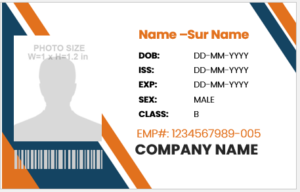 Office ID card template