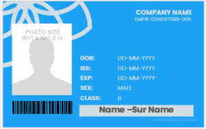 Office ID card template