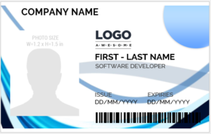 Office ID card template