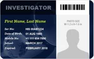 Investigator ID Badge Template