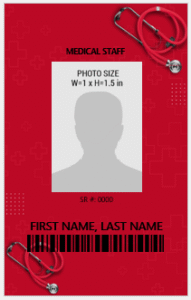 Medical Staff ID Card Template