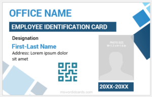 Office employee ID card