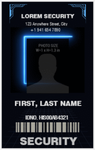 Security Guard ID Card Template