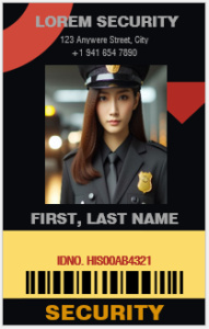 Security Guard ID Card Template