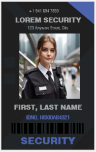 Security Guard ID Card Template