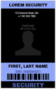 Security Guard ID Card Template