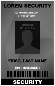 Security Guard ID Card Template