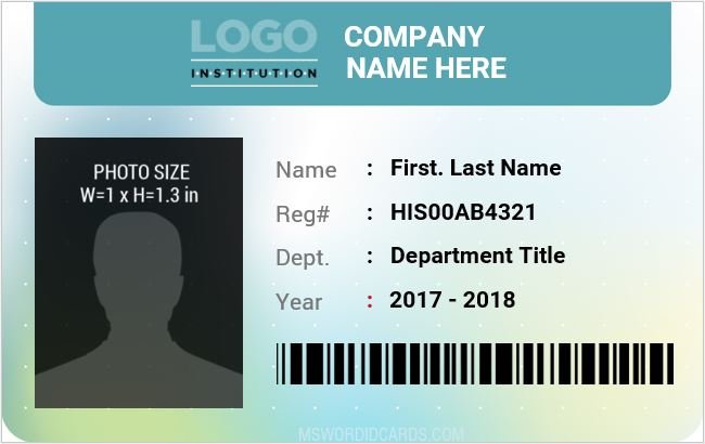 Company staff id card