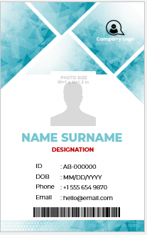 Office ID card template