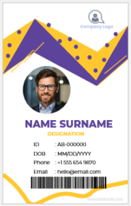 Office ID card template