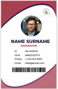 Office ID card template