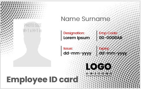 Office ID card template