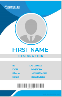 Office employee ID card template