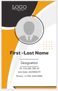 Office ID badge template