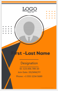 Office ID badge template