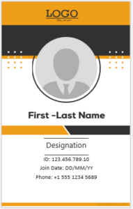 Company employee ID card template