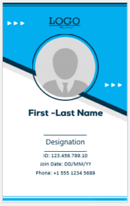 Office employee ID card template