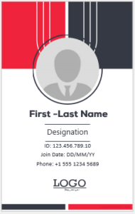 Office employee ID card template