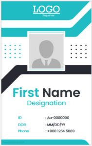 Office ID card template