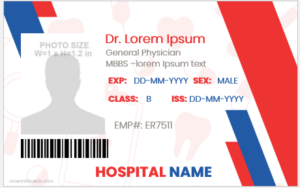 Doctor ID card template