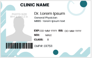 Doctor ID card template