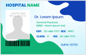 Doctor ID badge template