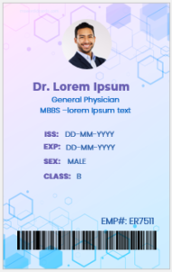 Doctor ID card template