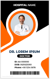 Doctor id card template