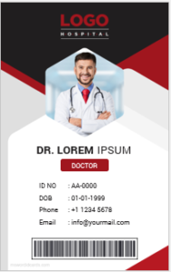 Doctor ID card template