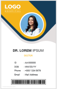 Doctor id card template