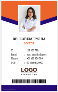 Doctor id card template