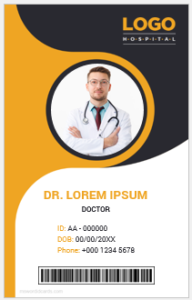 Doctor id card template