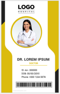 Doctor id card template