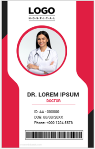 Doctor id card template